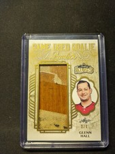 Glenn Hall 2019-20 Leaf Lumber Kings Game Used Goalie Lumber Gold 1/1