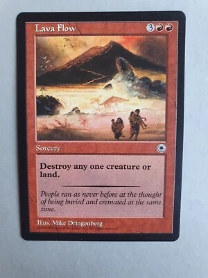 Lava Flow , MTG Portal (1997) Uncommon Red Sorcery NM - Image 1 of 2