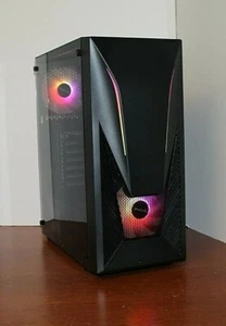 NEW RGB Quad Core Gaming PC Desktop Computer NVIDIA GTX 645 3.7GHz 500 8GB WIFI - Picture 1 of 12