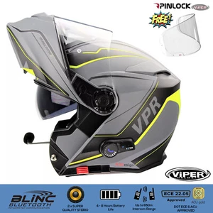 Viper RS-V171 Blinc Bluetooth Flip-Up Motorcycle Helmet - Zone Yellow - Picture 1 of 9