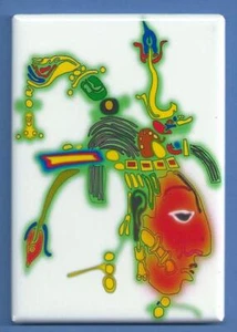 MASK *FRIDGE MAGNET* DRAMA CARNIVAL PARADE MARDI GRAS FESTIVAL COSTUME COLORFUL - Picture 1 of 2