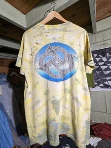 80s Grateful Dead Phil Brown Front and Back Image Tie Dye Hippie T Shirt Soft - Picture 1 of 7