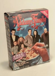 Ralston Vintage Addams Family Müslischachtel 1991 nie geöffnet GRATIS Filmportrait  - Bild 1 von 3