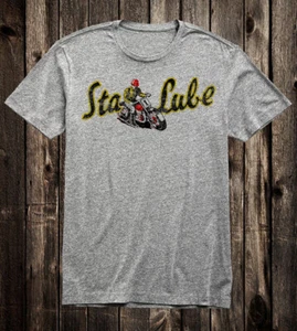 Hot Rod Tee T-Shirt Drag Race Racing Nostalgie Sta Lube Motor Oil Motorrad - Bild 1 von 9