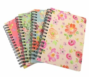 4 Pack A6 Spiral Notebook Journal,Wirebound Ruled Sketch Book NotePad Diary M... - Picture 1 of 7