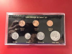 1982 D Brilliantly Uncirculated Mint Set Of 7 Coins BU - Picture 1 of 5