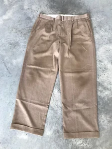 G.H. Bass & Co. Beige Cuffed Mens Trouser Pants Trousers 38 X 30 / 38x30 - Picture 1 of 11