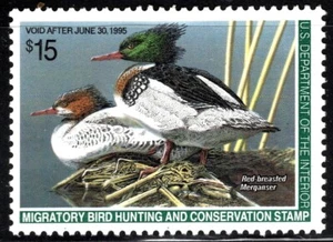 US Stamp Scott #RW61, $15, 1994 Federal Duck Hunting Stamp, MNH, SCV$27.50 - Picture 1 of 1