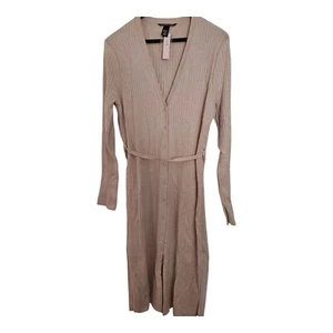 Victoria's Secret Light Pink Long Open-Front Cardigan Sweater Dress Size XL NWT - Picture 1 of 9