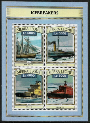 Sierra Leone #4006 Mint Never Hinged Sheet - Ice Breakers Cover