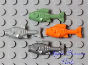 NUEVO Lote Lego/4 PECES Minifigura Set Océano Comida Animal - Arena Verde Naranja Perla Gris - Imagen 1 de 3