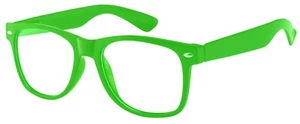 GAFAS VERDES CLÁSICAS LENTES TRANSPARENTES AÑOS 80 90 DE COLECCIÓN RETRO GAFAS DE SOL TONOS UVB UVA - Imagen 1 de 4