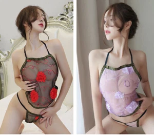 Sexy Mujeres Lencería Novia China Transparente Ropa de noche Exótica Cosplay Babydoll - Imagen 1 de 21