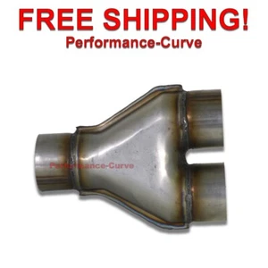 3" / 3" Y Pipe 409 Stainless Steel Universal Custom Exhaust Reversible SU6-6SS - Picture 1 of 4