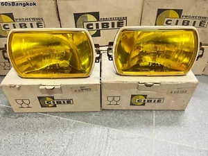 CIBIE IODE 95 FOG LIGHT PROJECTEURS Yellow lens 2 Pcs. NOS Made in France - Picture 1 of 9