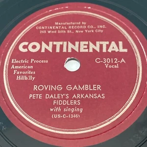 BLUEGRASS Arkansas Fiddlers (Crocketts) 78 rpm CONTINTENTAL 3012 Roving Gambler - Picture 1 of 4