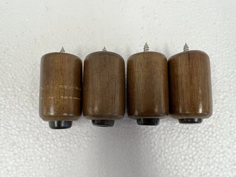 4 Vintage MID CENTURY MODERN Wood Legs stool table set lot side brown 50s 60s 70 Cover