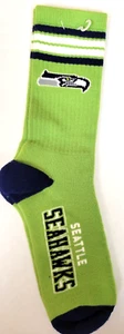 NFL Seattle Seahawks Men's Socks, New (4-STRIPE DUECE) - Picture 1 of 1