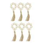 Set Of 6 Beaded Wood Napkin Rings with Table Setting Wedding Party DCor9923