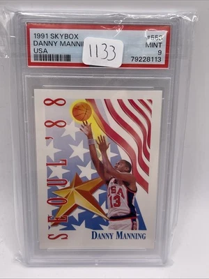 1991-92 SkyBox #553 Danny Manning PSA 9 MINT - Image 1 of 2