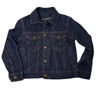 Chaqueta de camionero vaquera Gap Kids 1969 juvenil talla M azul jean lavado oscuro sin usar usada en excelente estado Foto 1 de 4
