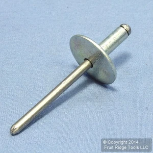 1000 Large Flange Head Blind Pop Rivet Retainers 3/16" x 3/4" - Picture 1 of 5