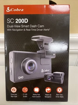 COBRA SC200D Dual-View Smart Dash Cam NIB - Image 1 of 4