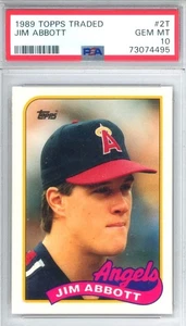 1989 Topps Traded Baseball #2T Jim Abbott Rookie PSA 10 Gem MT E539 - Picture 1 of 1