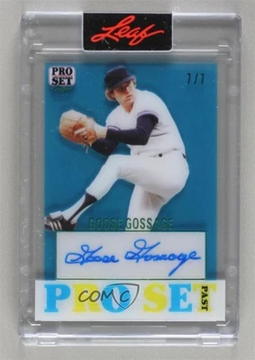 2023 Leaf Pro Set Pure Past 1960 Green Spectrum /7 Rich Gossage Goose Auto HOF - Image 1 of 2