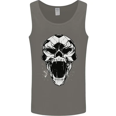 A Football Skull Soccer Footy Mens Vest Tank Top - Image 1 of 4