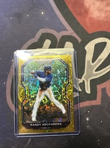 2021 PANINI PRIZM  Gold Disco RANDY AROZARENA NO. 1 RAYS 5/10 - Picture 1 of 4