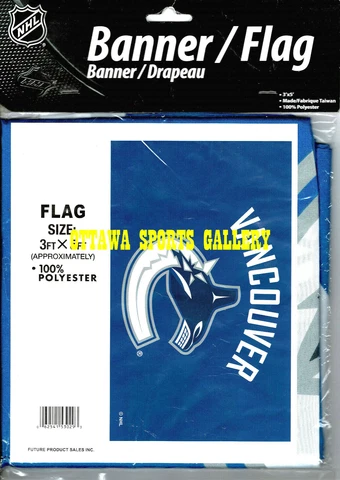 VANCOUVER CANUCKS 3'X5' POLYESTER BANNER/FLAG NEW IN ORIGINAL PACKAGE (M23) Cover