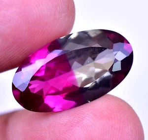 13.30 Ct Natural Bi-Color Sapphire Flawless Oval Certified Gemstone - Picture 1 of 7