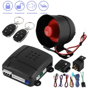 12V Car Auto Alarm Security System Keyless Entry+2 Remote Anti-theft Kit S2J9 - Picture 1 of 12