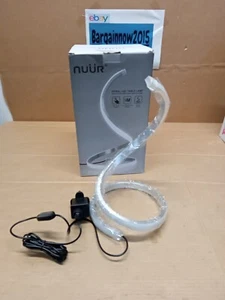 NUÜR Spiral LED Modern Table Lamp Silver Stepless Dimmable. J634. - Picture 1 of 5