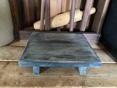 Primitive Country Rustic Farmhouse Repurposed Wood Small Stool or Shelf - Image 1 of 4