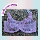 SOMA ~ PARTY PINK ~  SENSUOUS LACE SHEER UNDERWIRE BRA with EMBROIDERY 38DD