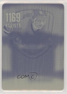 2015 Leaf ITG Stickwork Printing Plate Yellow 1/1 Ray Bourque Raymond HOF