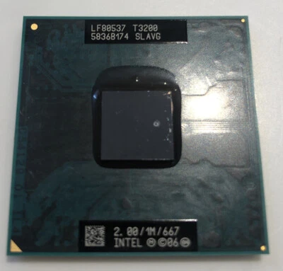 Intel SLAVG Pentium Dual Core Mobile T3200 2.00Ghz/1M/667 Laptop/Notebook CPU - Image 1 of 2