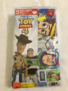 NWT Disney Woody Buzz Forky Boy Briefs Underwear 5 pairs/pack Toy Story 4 sz 6,8 - Picture 1 of 2