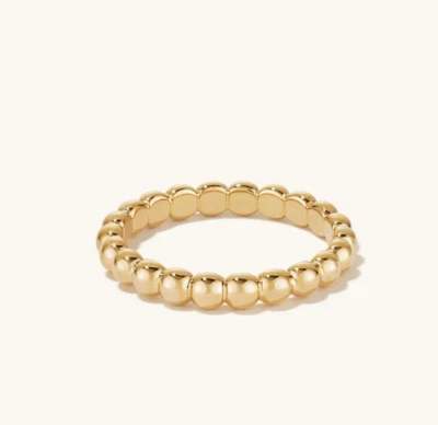 Natural Granulated 925 Sterling Silver Band Ring, Gift Ring - Image 1 of 4