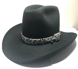 Vintage 1979 Black STETSON The Billy Kidd Cowboy Hat Size  7 1/4