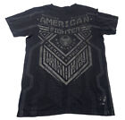 American Fighter Mens Size Medium T Shirt UFC MMA Workout Gym Black/Gray S6