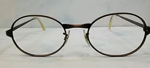 Vintage VISTA OPTICAL OVAL Wires Eye Glasses Frames 48/18 Antique Bronze Frame - Picture 1 of 7