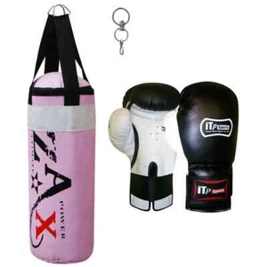 Junior Boxsack Set 2,5 FT gefüllt Boxsack Training Boxhandschuhe Tasche Kinder - Bild 1 von 5
