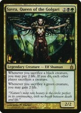 Savra, Queen of the Golgari, NM - EX ravnica legendary creature magic card
