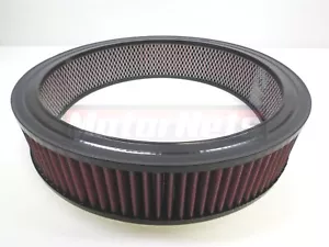 14"x3" Round Air Cleaner Washable Filter Element Reusable Chevy Ford Mopar SBC - Foto 1 di 1