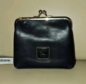 Dooney & Bourke Florentine Large Framed Purse Kisslock SLG NAVY Wallet - Bild 1 von 9