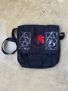 Messenger Bag Neon Genesis Evangelion NERV X BAWR Upcycled Carabiner 15 by 13 - Picture 1 of 14