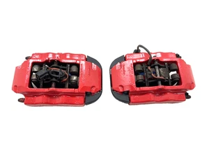 2004–2010 PORSCHE CAYENNE 18Z BREMBO 4 PISTON REAR BRAKE CALIPERS RED - Bild 1 von 14